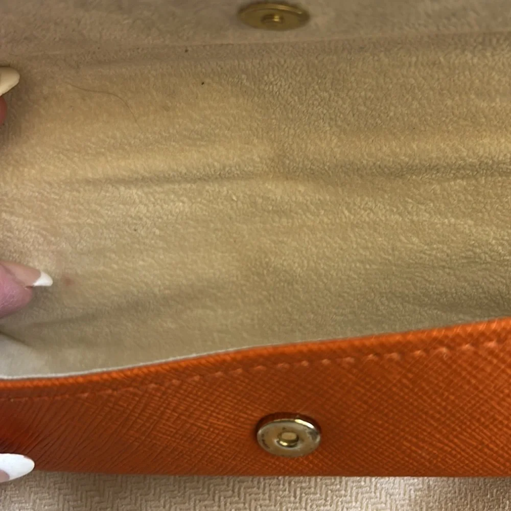 Tory Burch Orange‎ Eye Glasses Case small